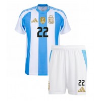 Argentina Lautaro Martinez #22 Replica Home Minikit Copa America 2024 Short Sleeve (+ pants)